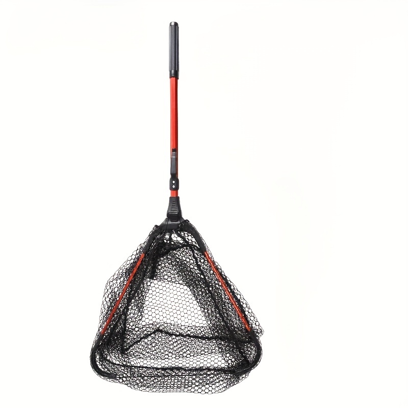 1pc Foldable Lightweight Fishing Net, Freshwater Fishing Landing Net With  Aluminum Handle