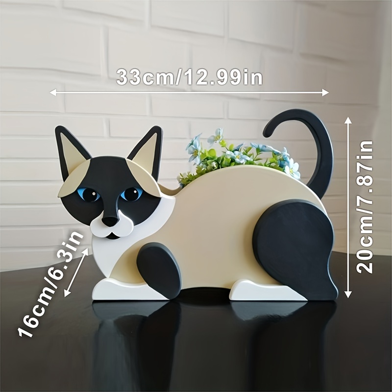 1pc 可愛い猫の植木鉢プラスチック動物形状多肉植物プランターポット ユニークな漫画植木鉢サボテン花植物 ホームデコレー - Temu Japan