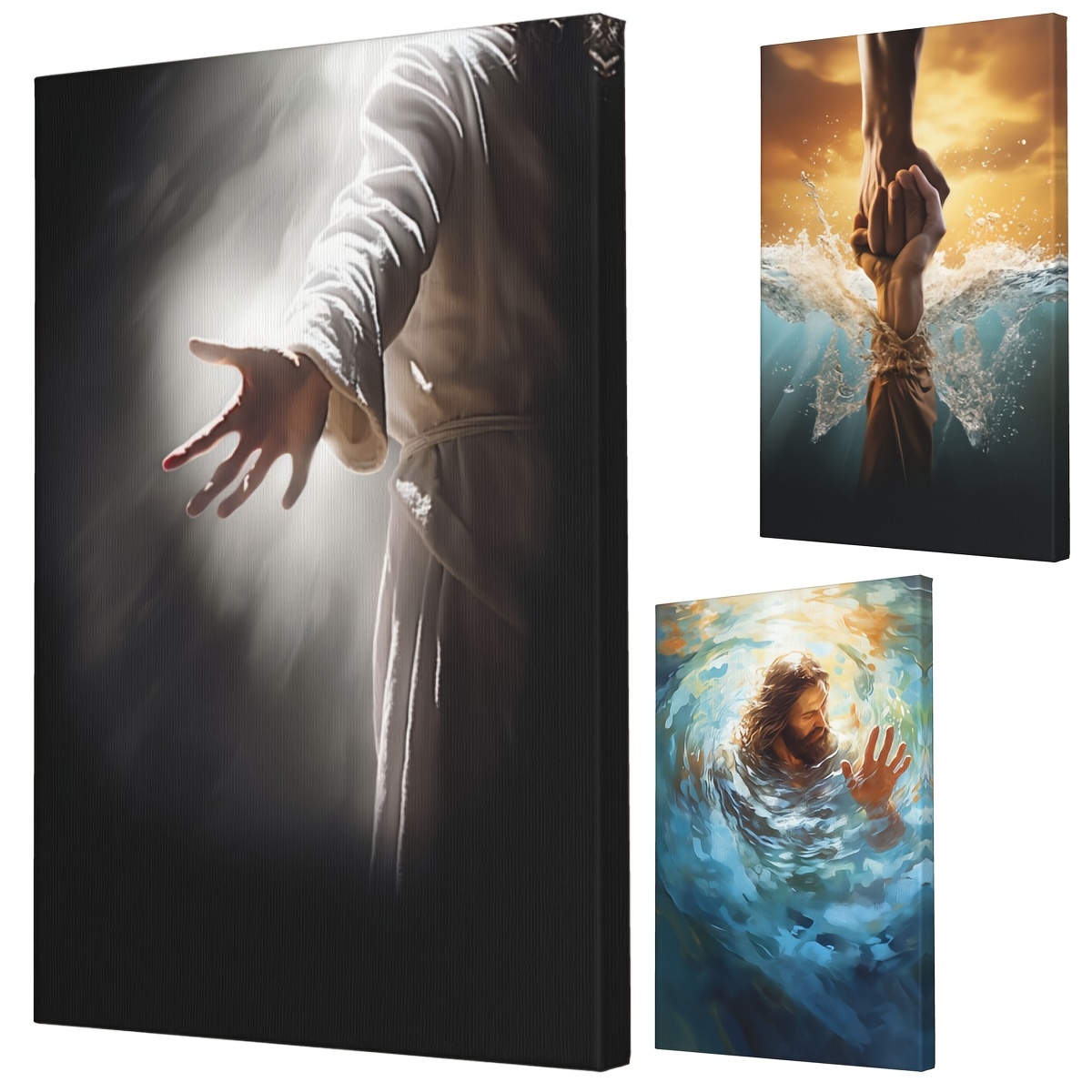 1pc Arte Pared Mano Dios Pintura Jesús Jesús Dame Mano Arte - Temu