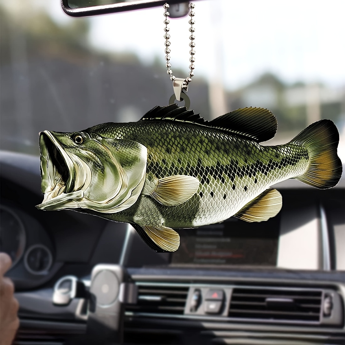 Creative Fun Fisherman Fish Car Interior Rearview Mirror - Temu Canada