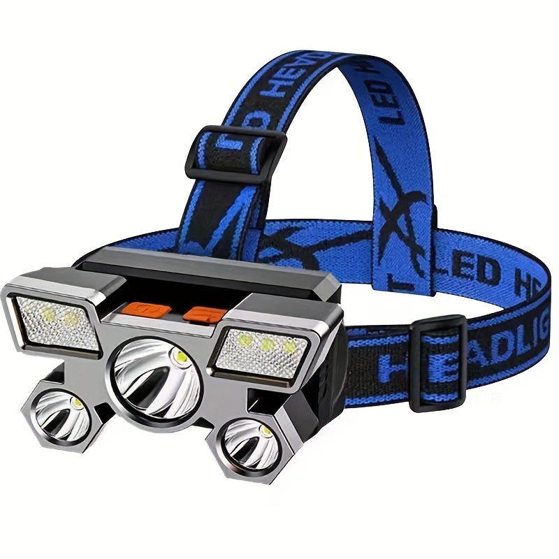 TM Electron TMTOR006 Luz frontal LED recargable con zoom y cinta ajustable  a la cabeza para camping, pesca, etc