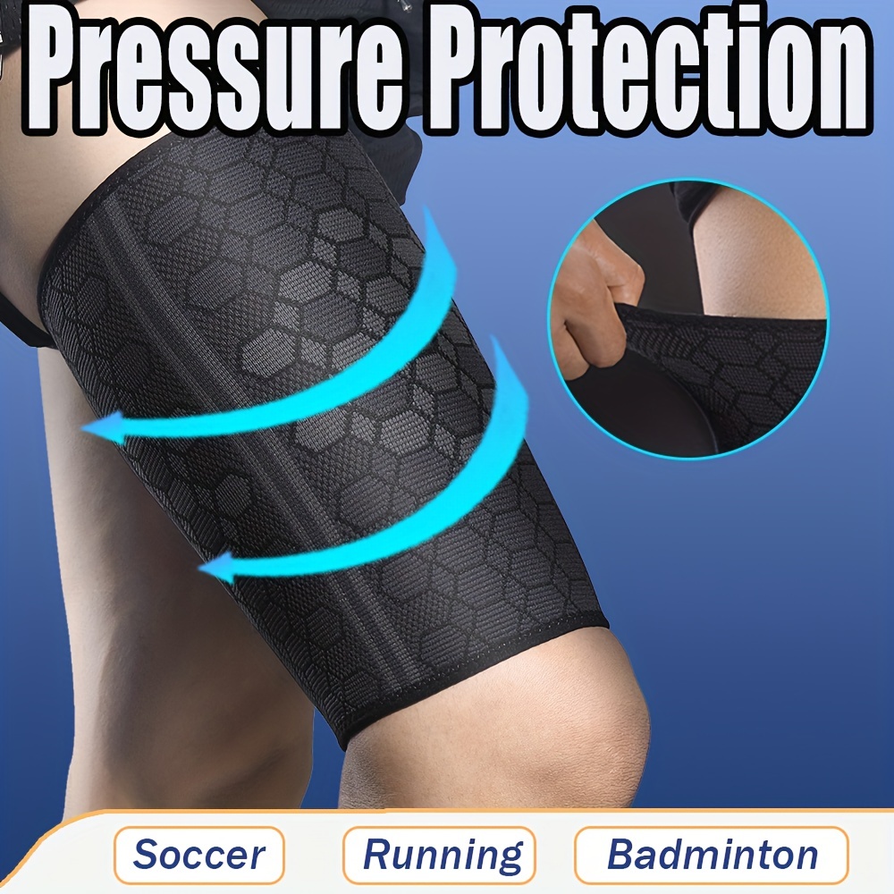 1Pcs Thigh Wrap Hamstring Brace Support Compression Sleeve for Pulled  Hamstring Strain Injury Tendonitis Rehab and Recovery, Fits Men and Women