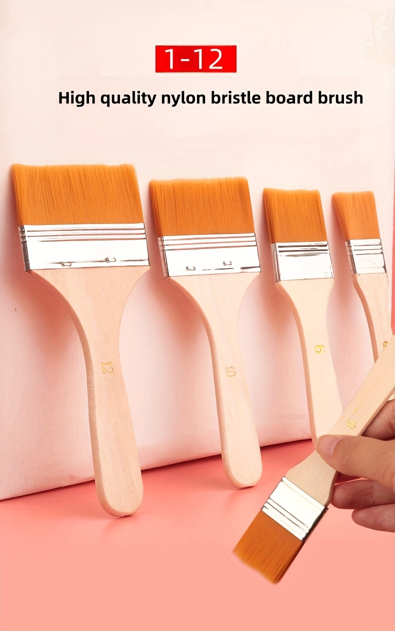 Brushes For Painting, Nylon Hair Brush, Kids, Artists- Art Brushes For  Acrylic Painting, 2cm Width