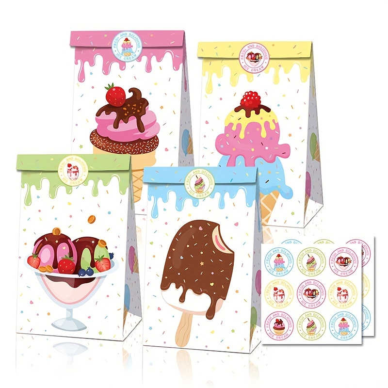 20pcs/set PVC Ice Cream Keychain, Cute Cartoon Key Rings Party Favor Gift  Kids Boy Girl Goodie Bags Fillers For Birthday Party Supplies