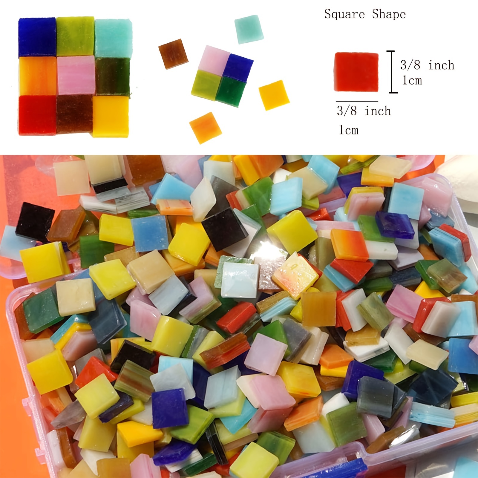  Sukh 570Pcs Mosaic Tiles for Crafts - Mosaic Glass Pieces Mixed  Colors and Shapes Stained Glass for Craft Supplies, Tiles Art, DIY Stained  Glass,Cfaft Glass, Glass Tiles,Tiny Craft, Mosaic Art 