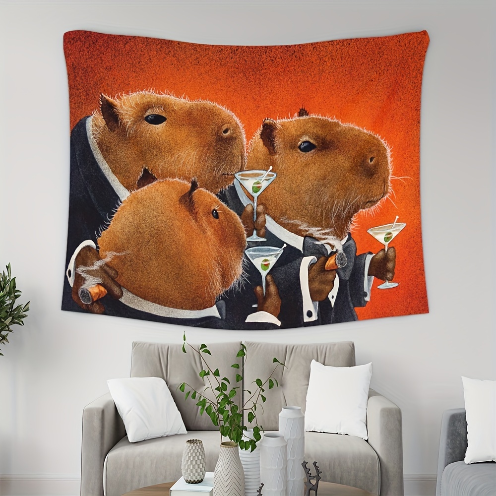 1pc Capybara Design Decoration Craft, Modern Polyester Decoration