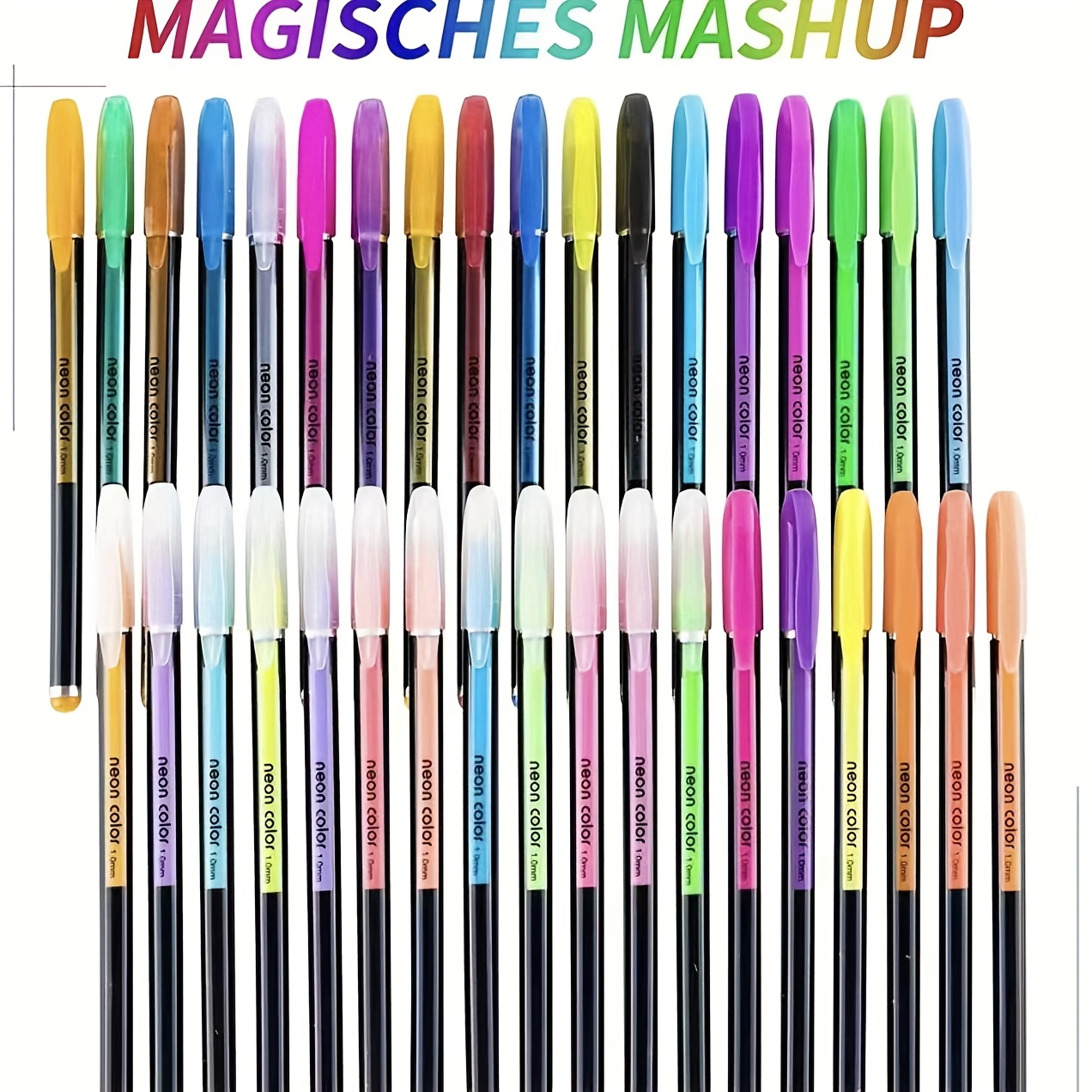 Les fournitures scolaires pastel de belles couleurs stylos plume