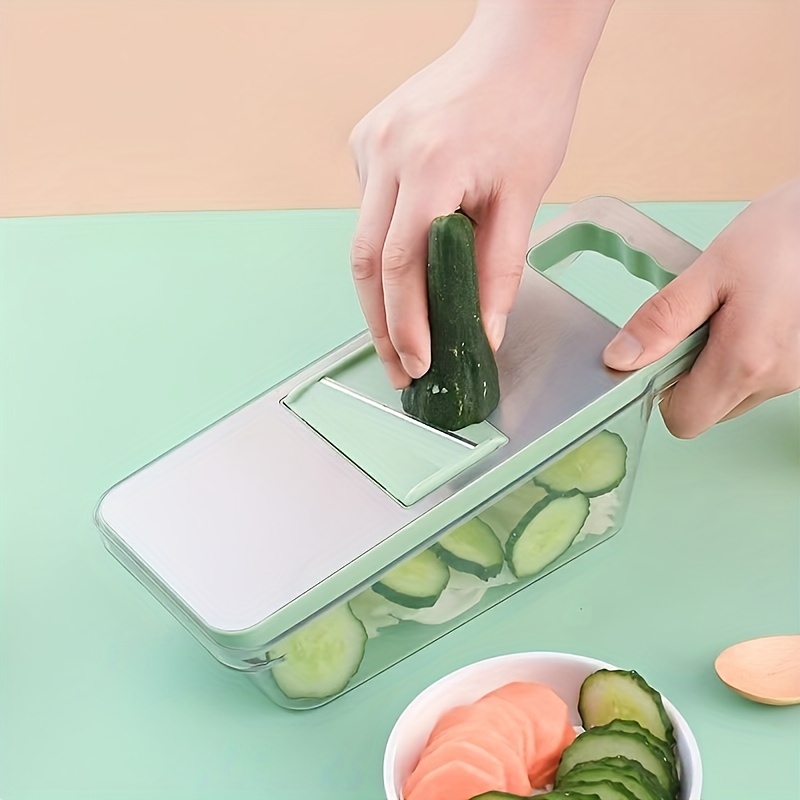 9pcs Multifunctional Vegetable Cutter & Slicer, Including Manual