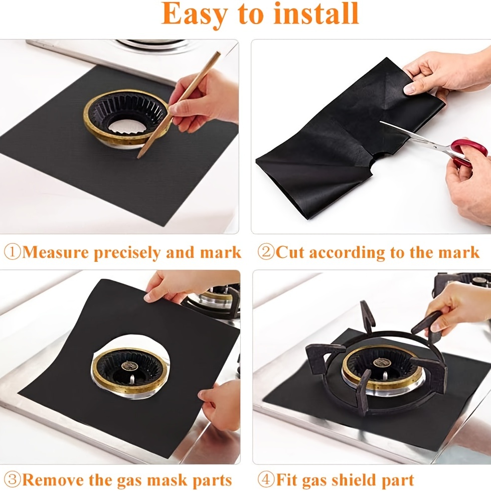 Stove Cover, Silicone Reusable Gas Range Protector, Stove Top Protectors  for Samsung, Fast Clean Liners for Kitchen/Cooking, Reusable, Non-Stick,  Safe