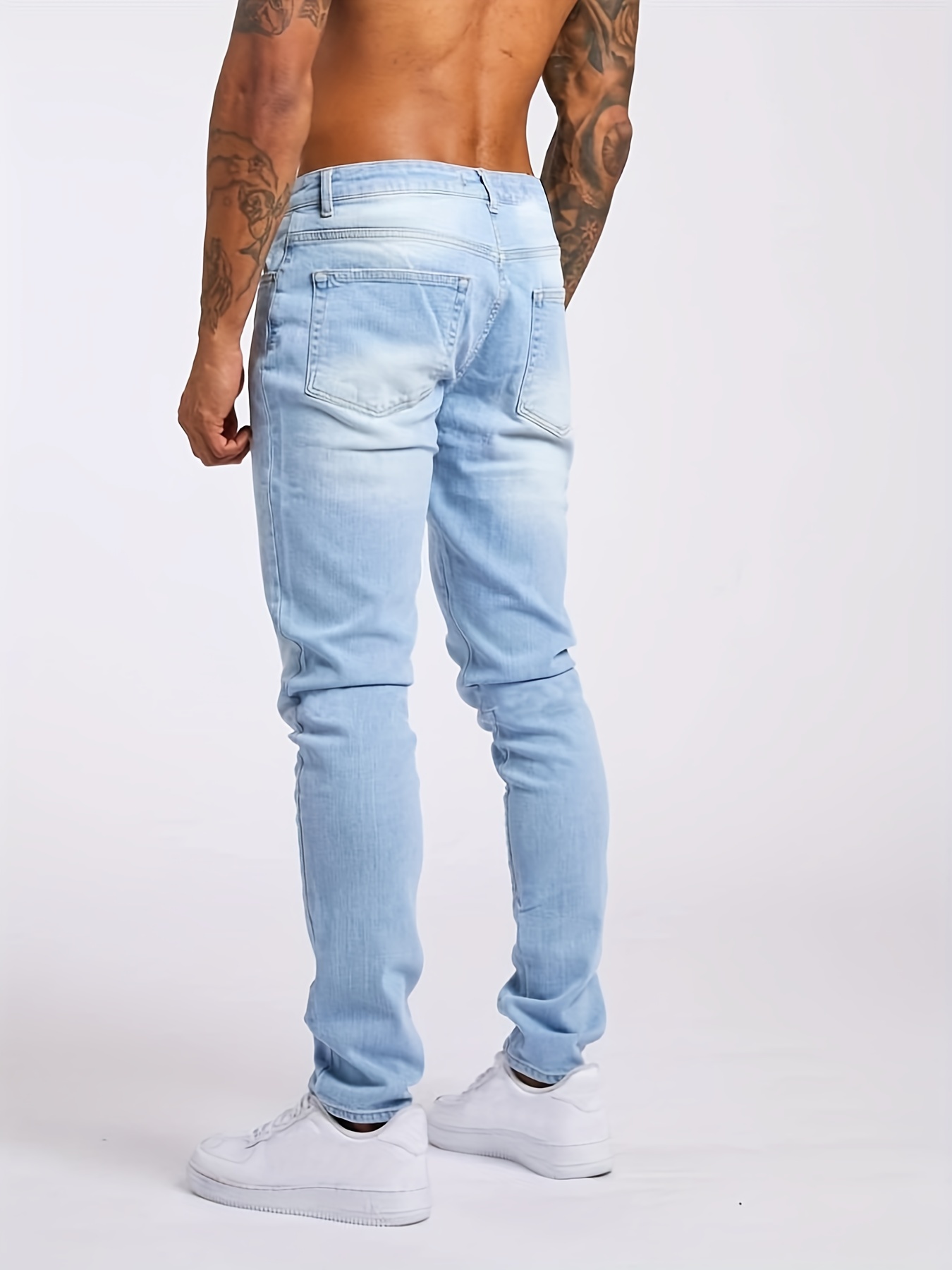 Jack & Jones Mens Denim Jeans Slim Fit Stretch Blue Pants