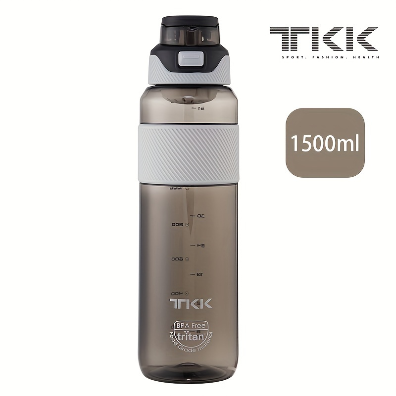 Tkk Large Capacity Sports Water Bottle With Straw Leakproof - Temu