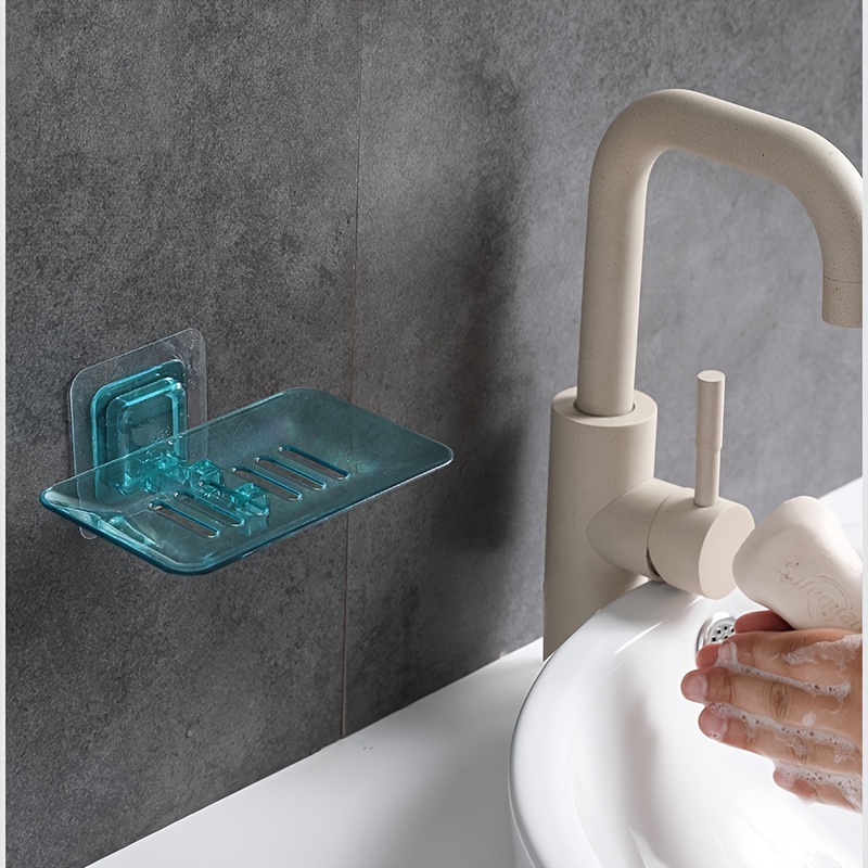 Bathroom Wall Mounted Soap Rack Holder with Drain