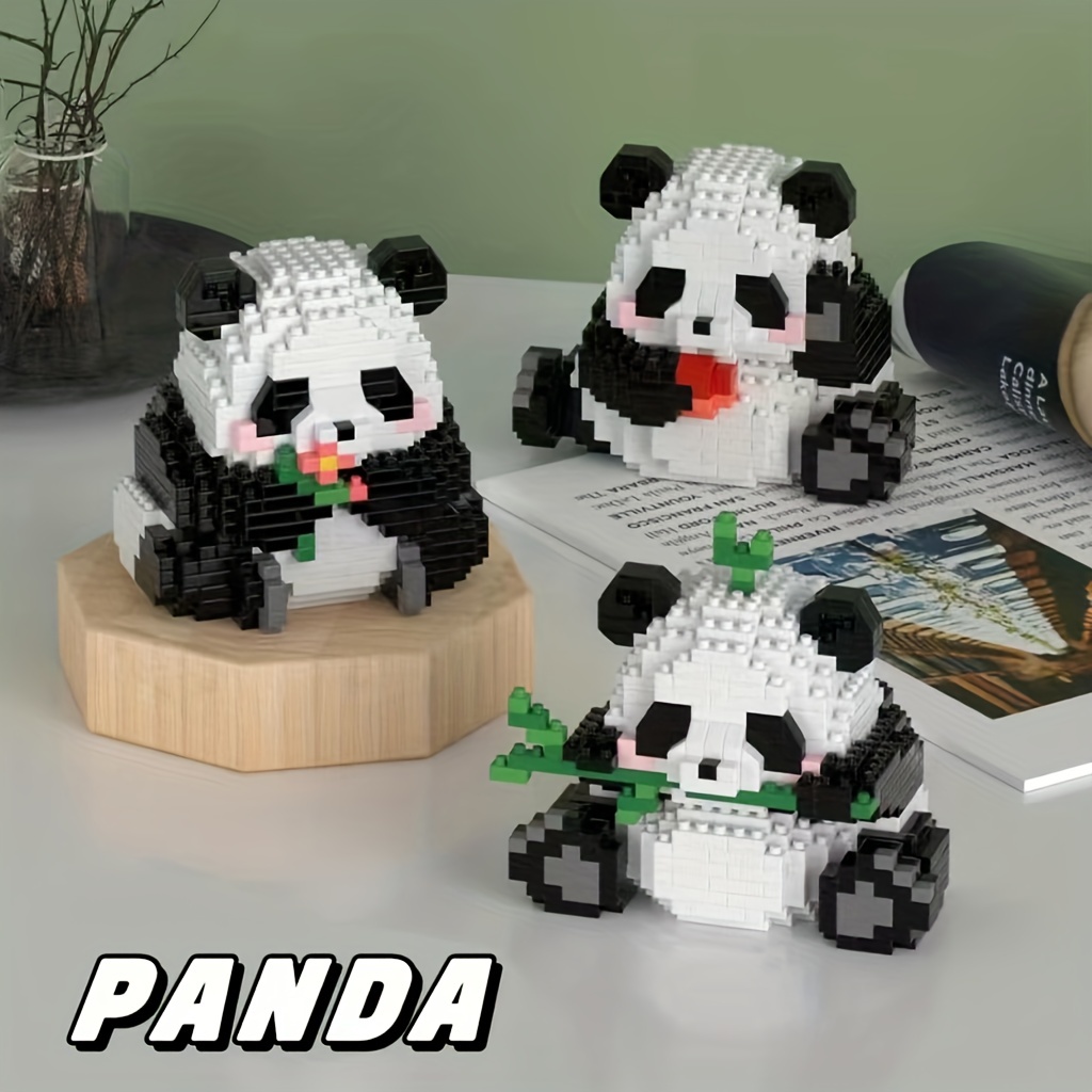 W1120 492Pcs Micro Building Blocks Sets for Kids Panda Model DIY Mini  Bricks Toy