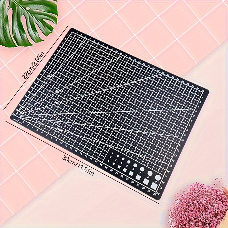 A5 Cutting Mat, Self Healing Cutting Mat with Grid Lines Small  Cutting Mat with Grid Cutting Board for Crafts Fabric Quilting Sewing