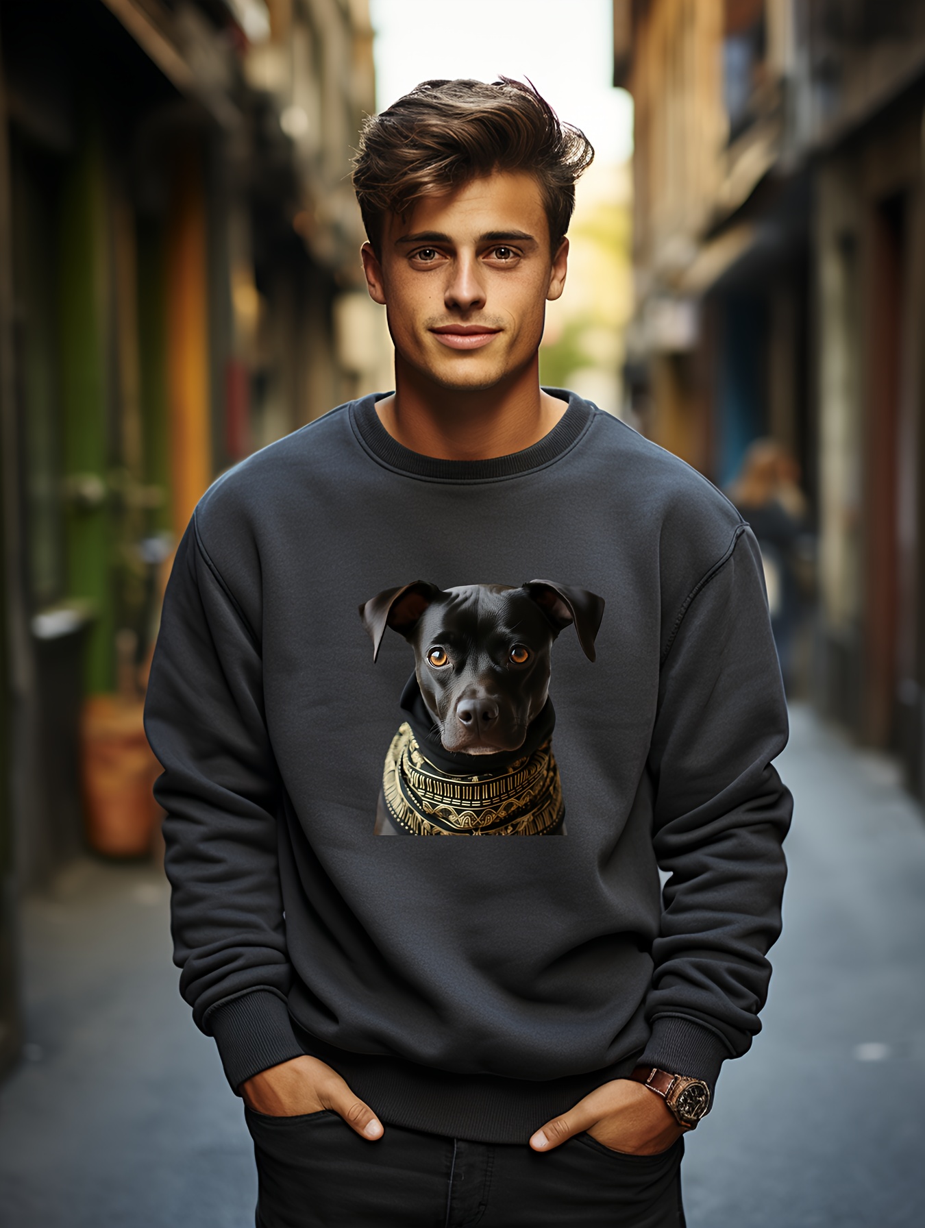 The black sale dog sweatshirt