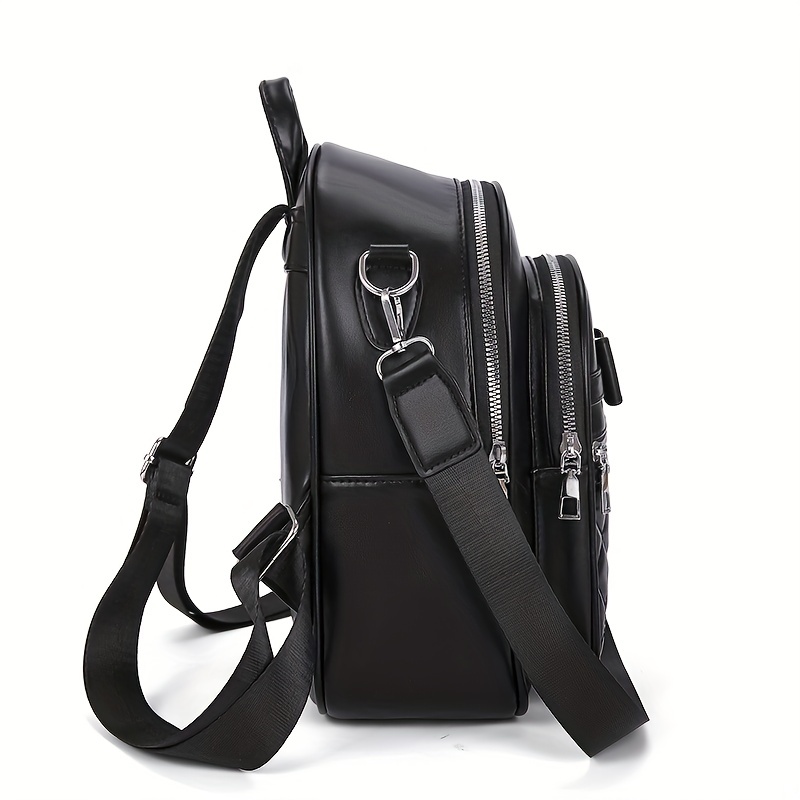 Quilted Bow Decor Large Capacity Backpack
