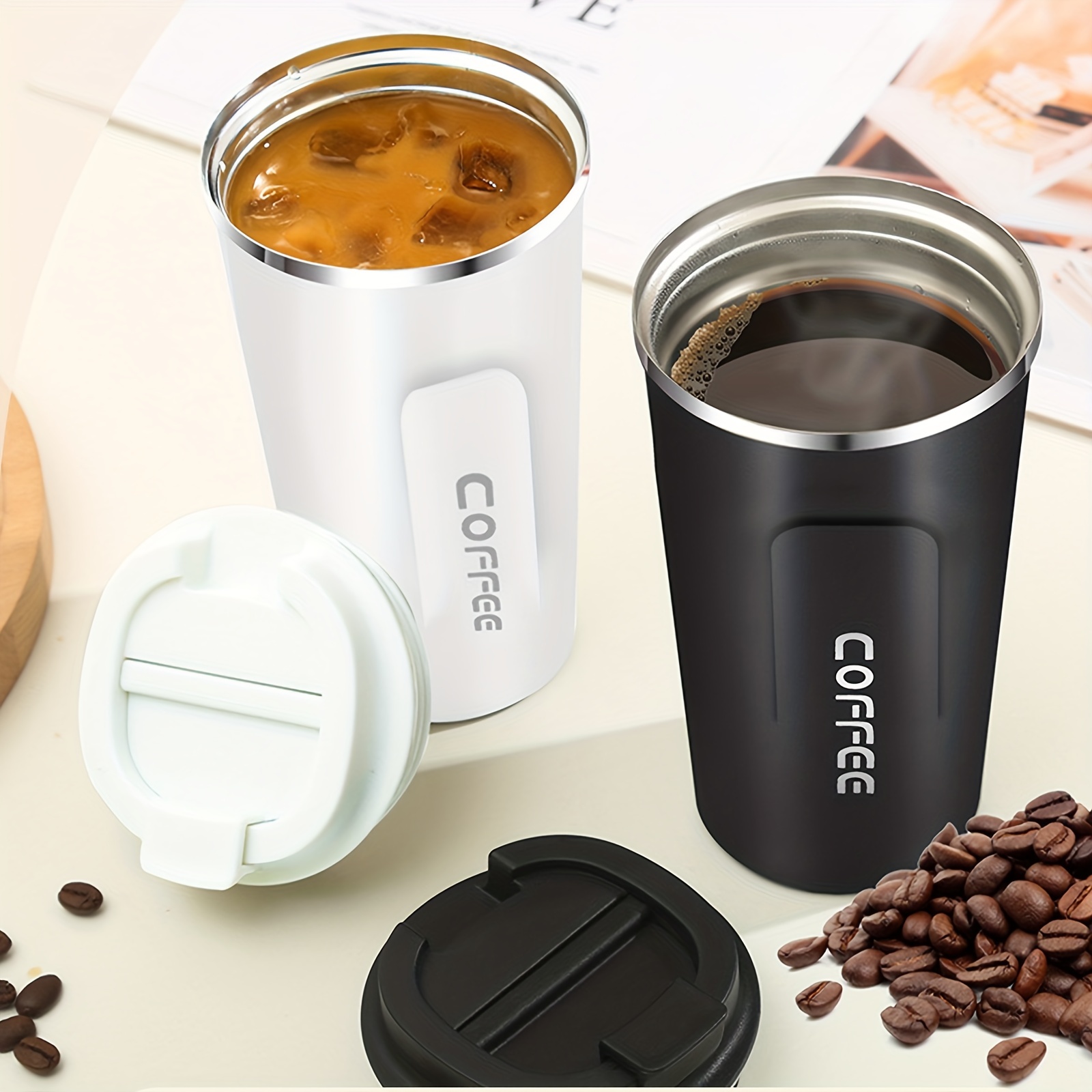 Stainless Steel Thermal Mug With Vacuum Seal For Tea, Coffee, And Water -  Leakproof Lid And Insulated Cup For Hot And Cold Drinks - Temu