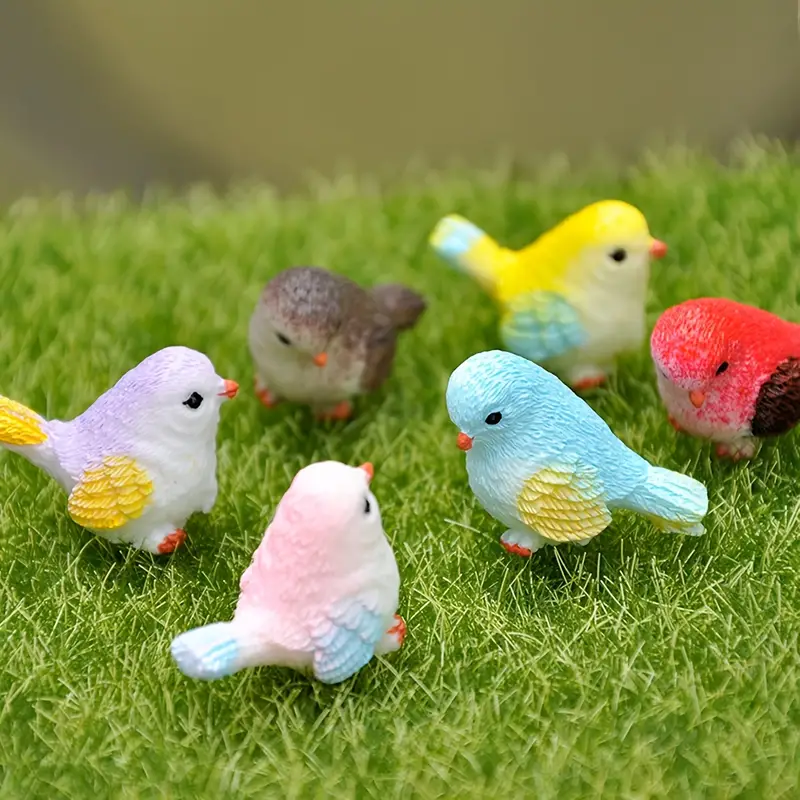 Bird Miniature Figurines Fairy Garden Accessories Realistic - Temu