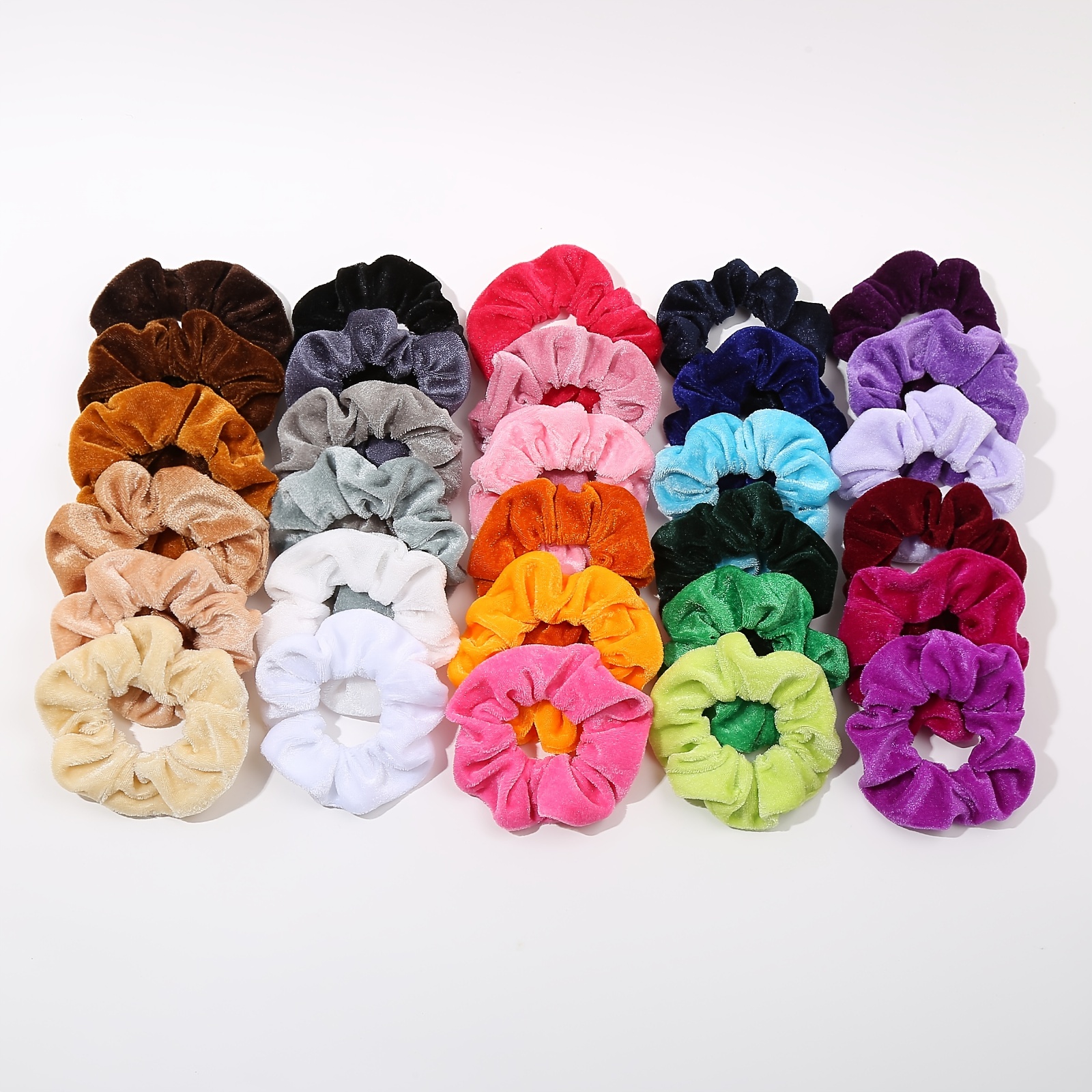 

30pcs Velvet Hair Scrunchies Hair Bands For Women Or Female Hair Accessories With Gift Bag Pack, Fluffy Soft Great Gift For Holiday Seasons