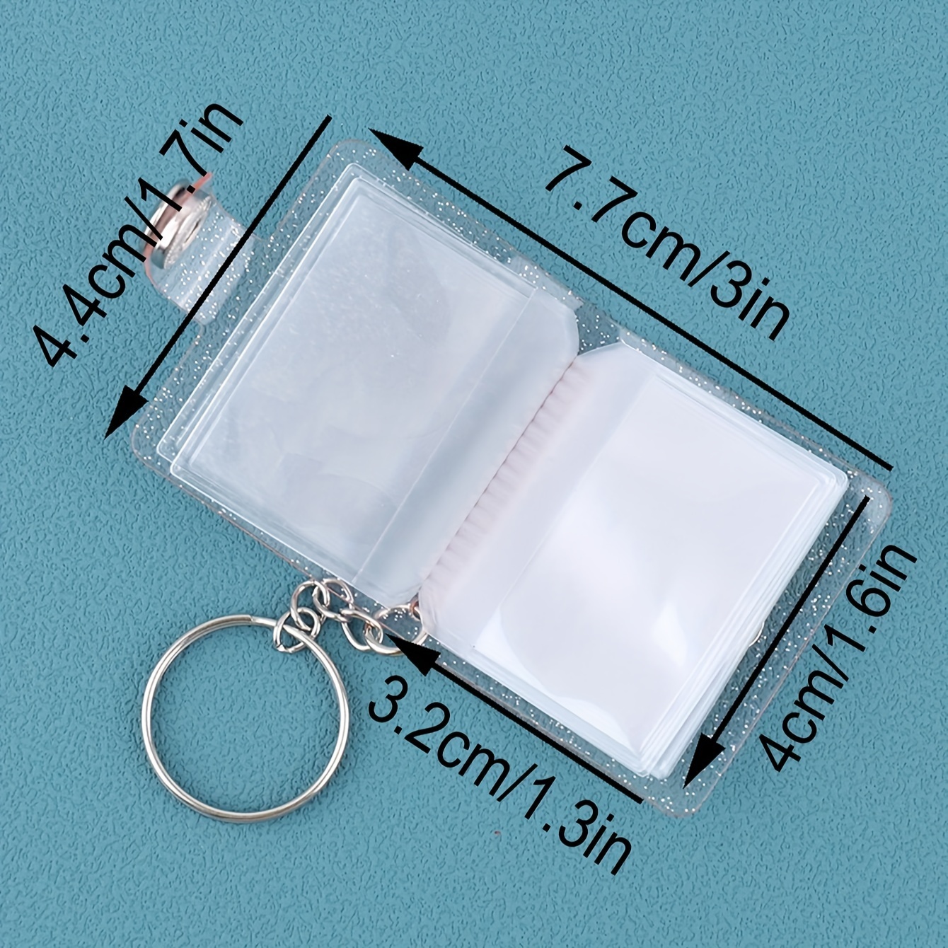 1pc New Mini Photo Album Keychain Pocket Insert Page Album For Id