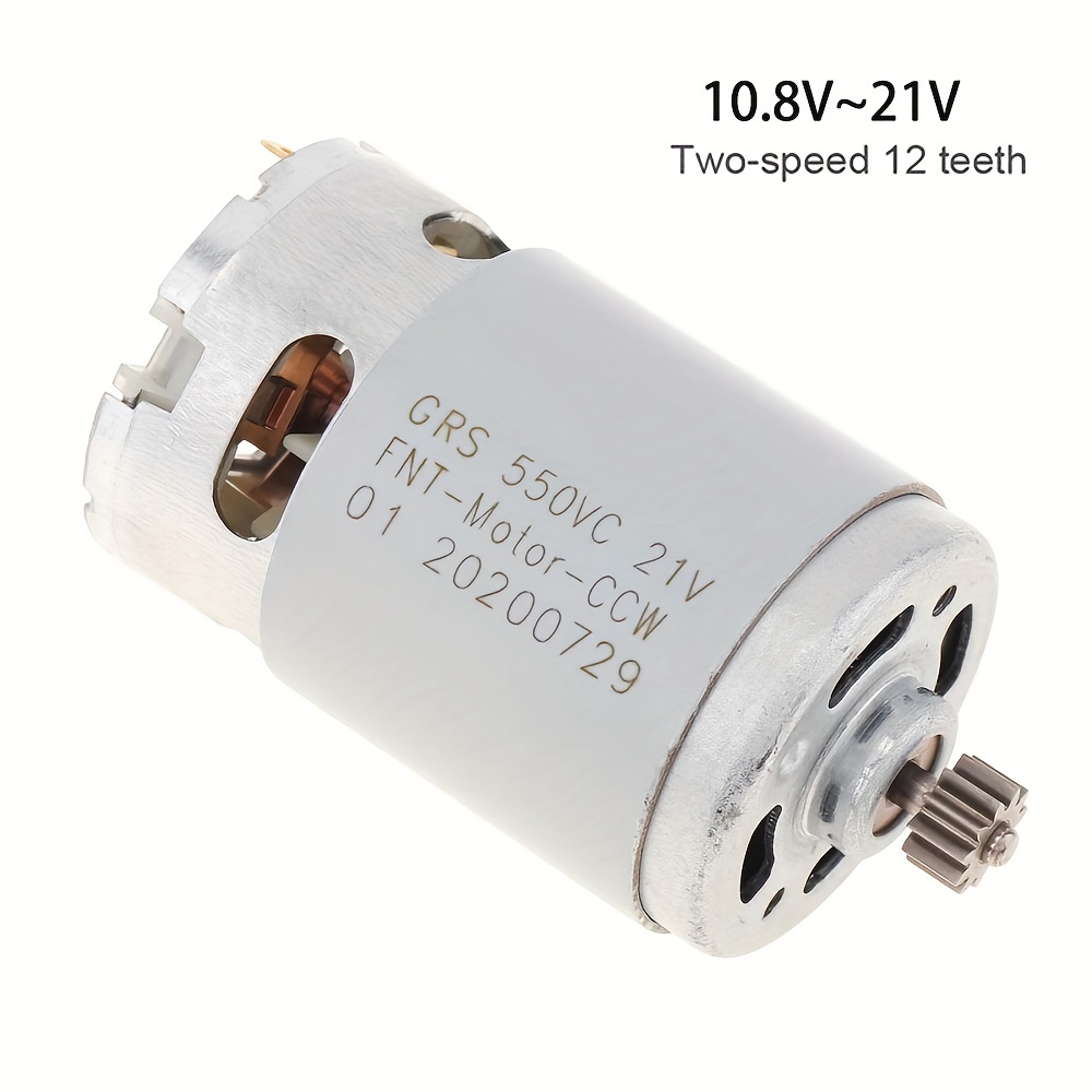 rs550   electric drill motor 12 teeth high   gear motor 10 8 21v operating voltage 21500 29000 rpm for screwdriver power drill with no battery required