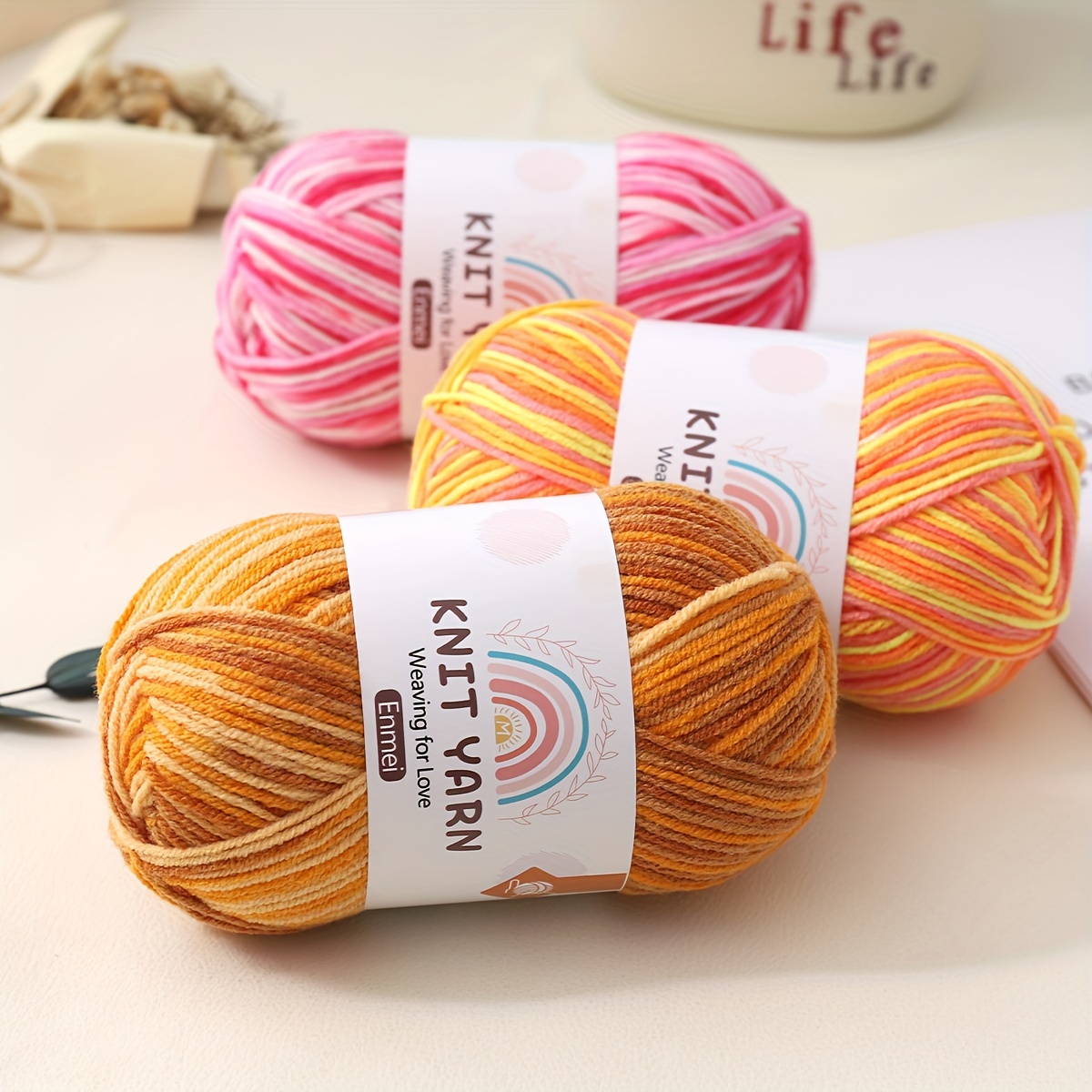 Cotton Yarn Thick Yarn For Knitting Baby Wool Crochet Scarf Sweater Weave  Thread