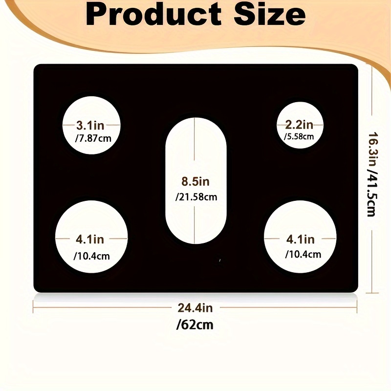 1/3pcs 5-hole Gas Stove Mat, Protector De Estufa De Gas Resistente Al  Aceite Y