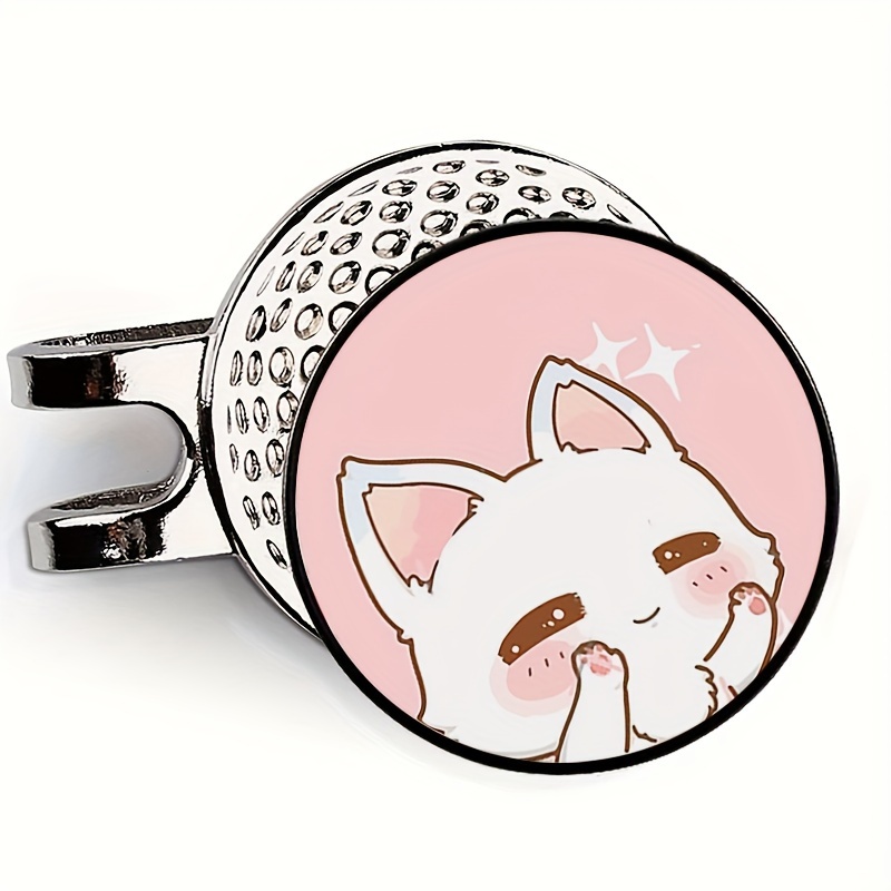 

1pc Cute Cat Funny Durable Magnetic Golf Hat Clip With Removable Ball Marker, Perfect Golf Accessory For Golfer Men Or Golfer Women