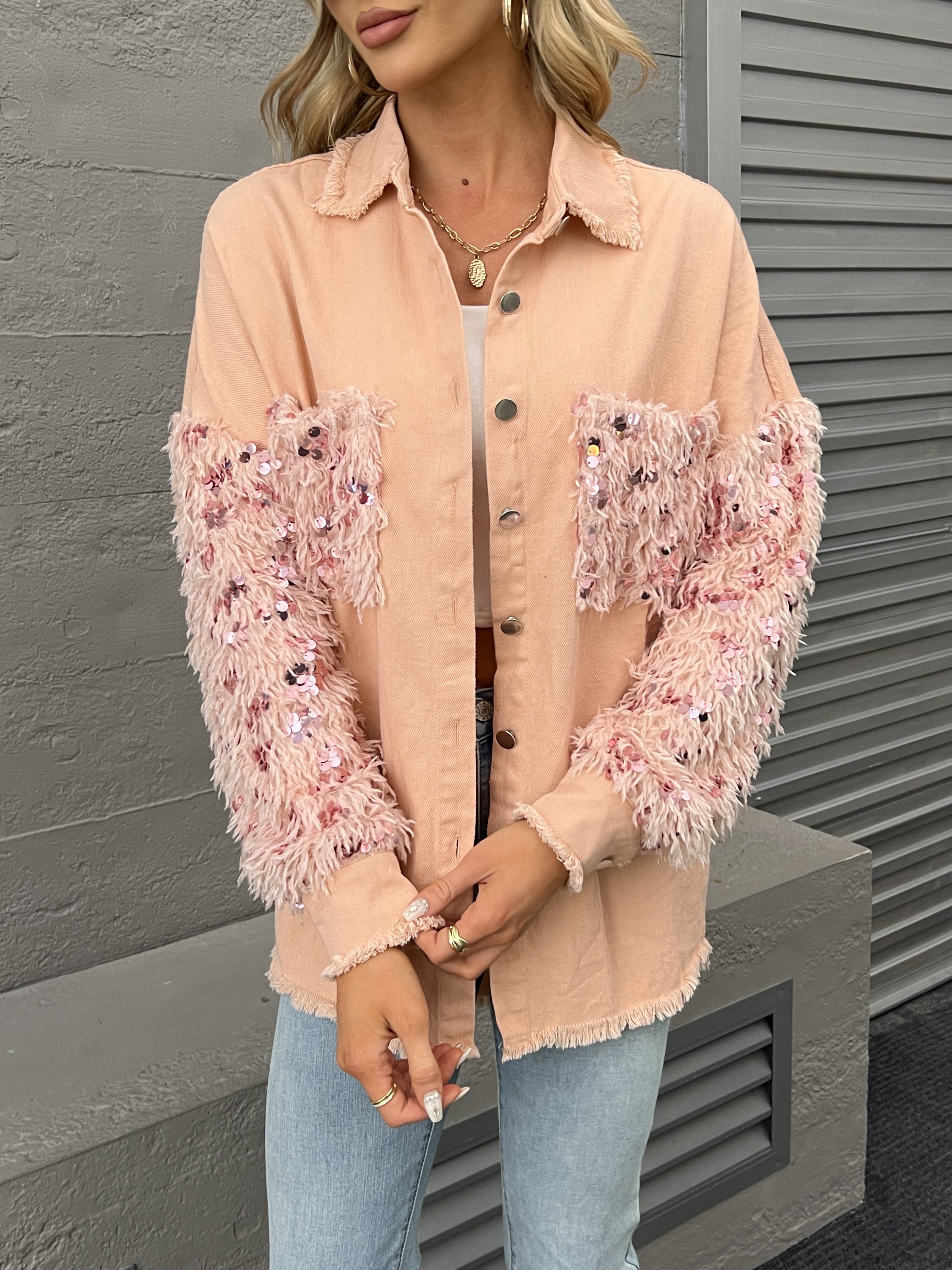 Sequin on sale tassel jacket