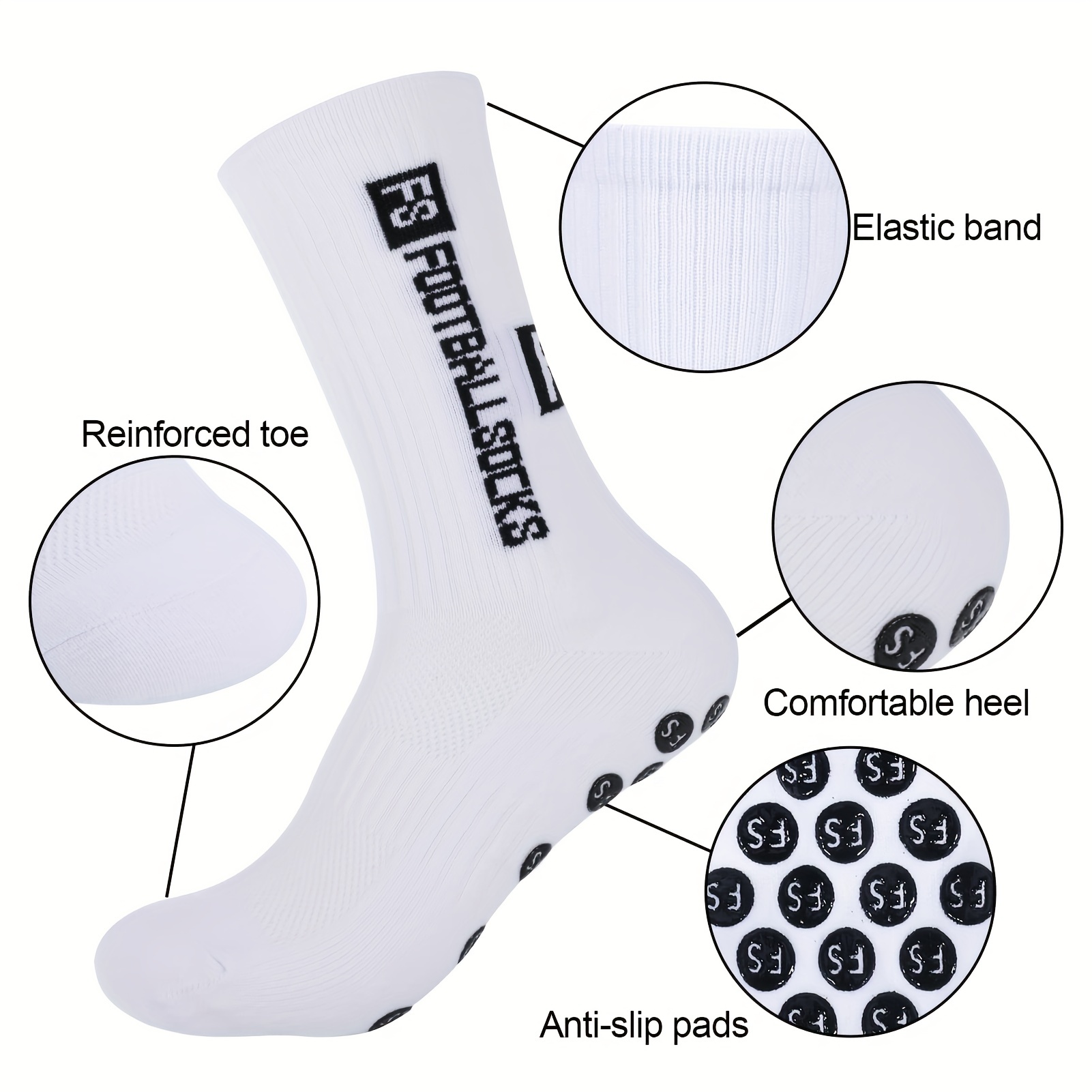 Men's Soccer Socks Non Slip Socks Rubber Dots Grip Pads - Temu