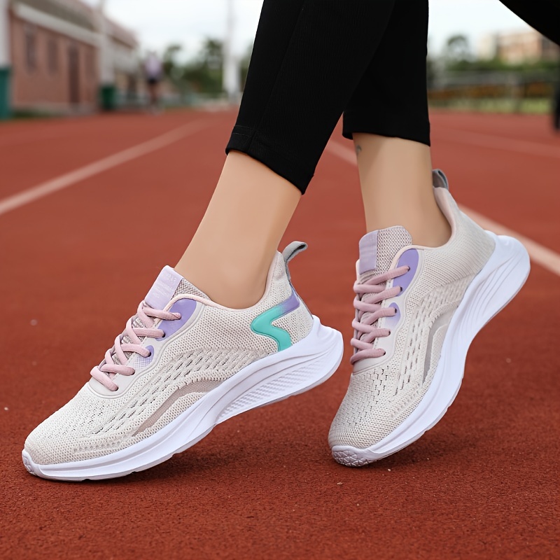 Women's Lightweight Mesh Running Shoes Breathable Lace Up Sneakers