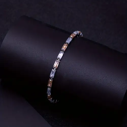 Gold And Fashion Bracelets Anniversary Gifts For Women With Black Diamond