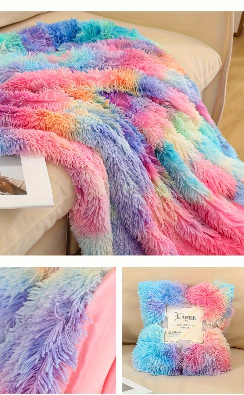 cozy boho chic plush throw blanket soft warm and reversible for     couch bed office and outdoor use ideal gift decor air conditioning nap casual details 4