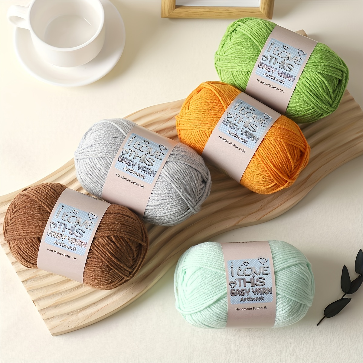 Yarn For Knitting 80% Acrylic 20% Rayon Yarn 4ply Milk - Temu