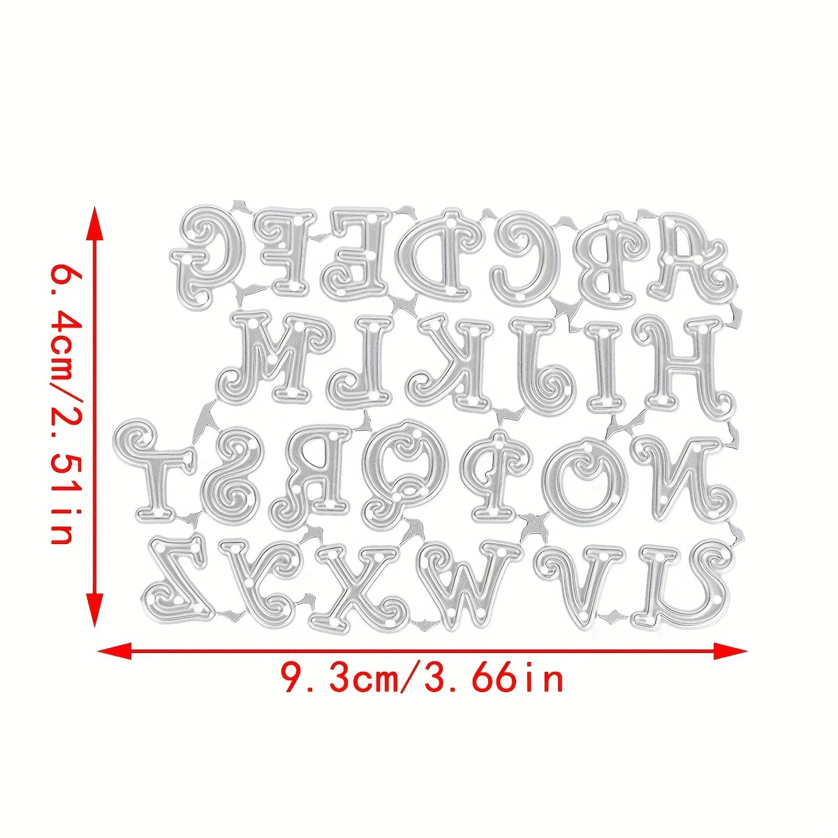 Matrices De Découpe Métalliques A à Z Pour Scrapbooking, Albums Et Cartes D'Invitation - Lettres Alphabet