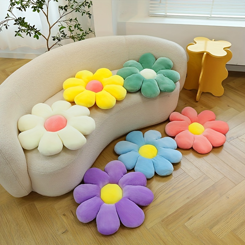 Takashi Murakami Sunflower Plush Pillow Stuffed Colorful Flower Back Cushion  Soft Plant Mat Sofa Bed Room Decoration Toy Gift - AliExpress
