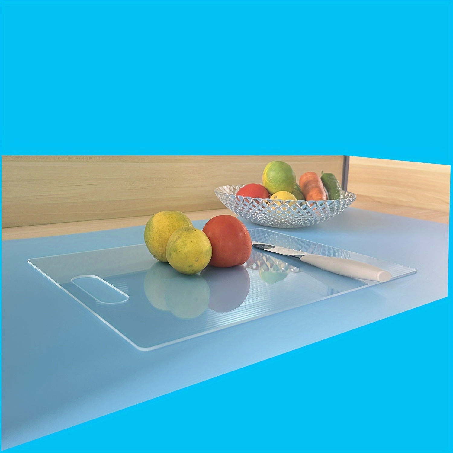 Taglieri in acrilico tagliere antiscivolo trasparente 18 x14in con labbro e  bordo di protezione lavabile in lavastoviglie per la cucina - AliExpress
