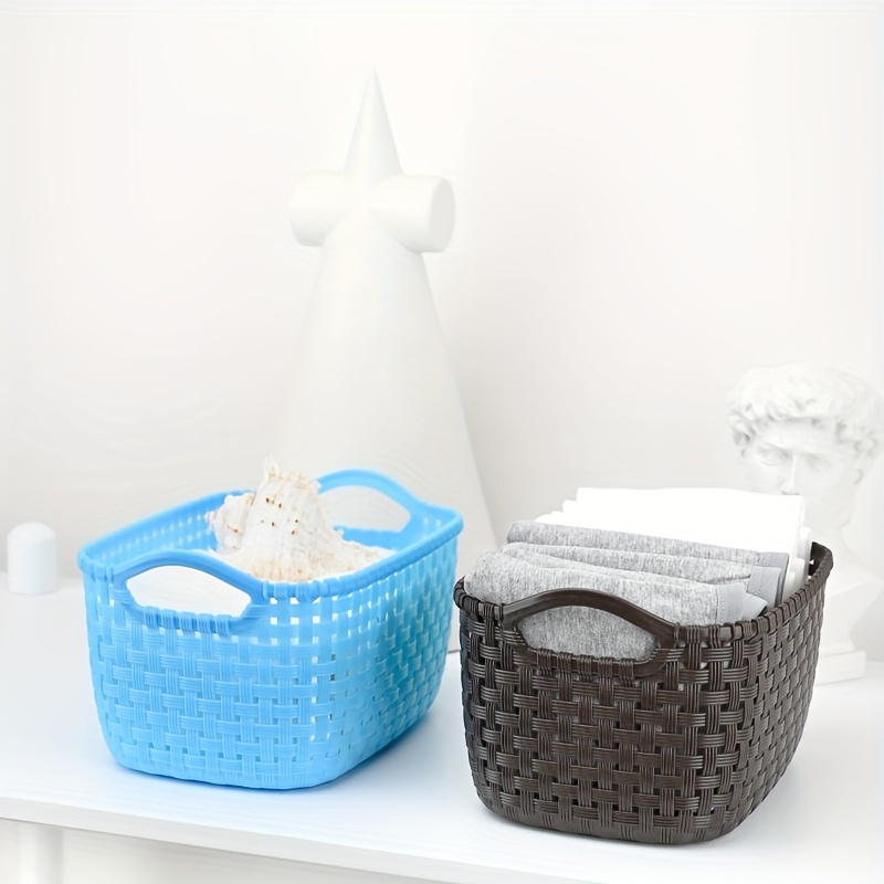 Portable Desktop Storage Box, Hollow Plastic Lidless Storage Basket For  Cosmetic, Stationary, Toiletry, Medicine And Sundries, Household  Multi-functional Storage Organizer - Temu