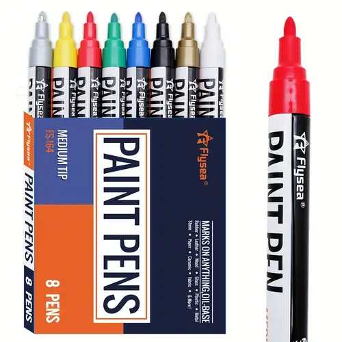 ARTISTRO 10 Jumbo Colored Markers, 15mm Jumbo Felt Tip, Acrylic Paint  Markers for Rock Painting, Stone, Ceramic, Glass, Wood, Canvas