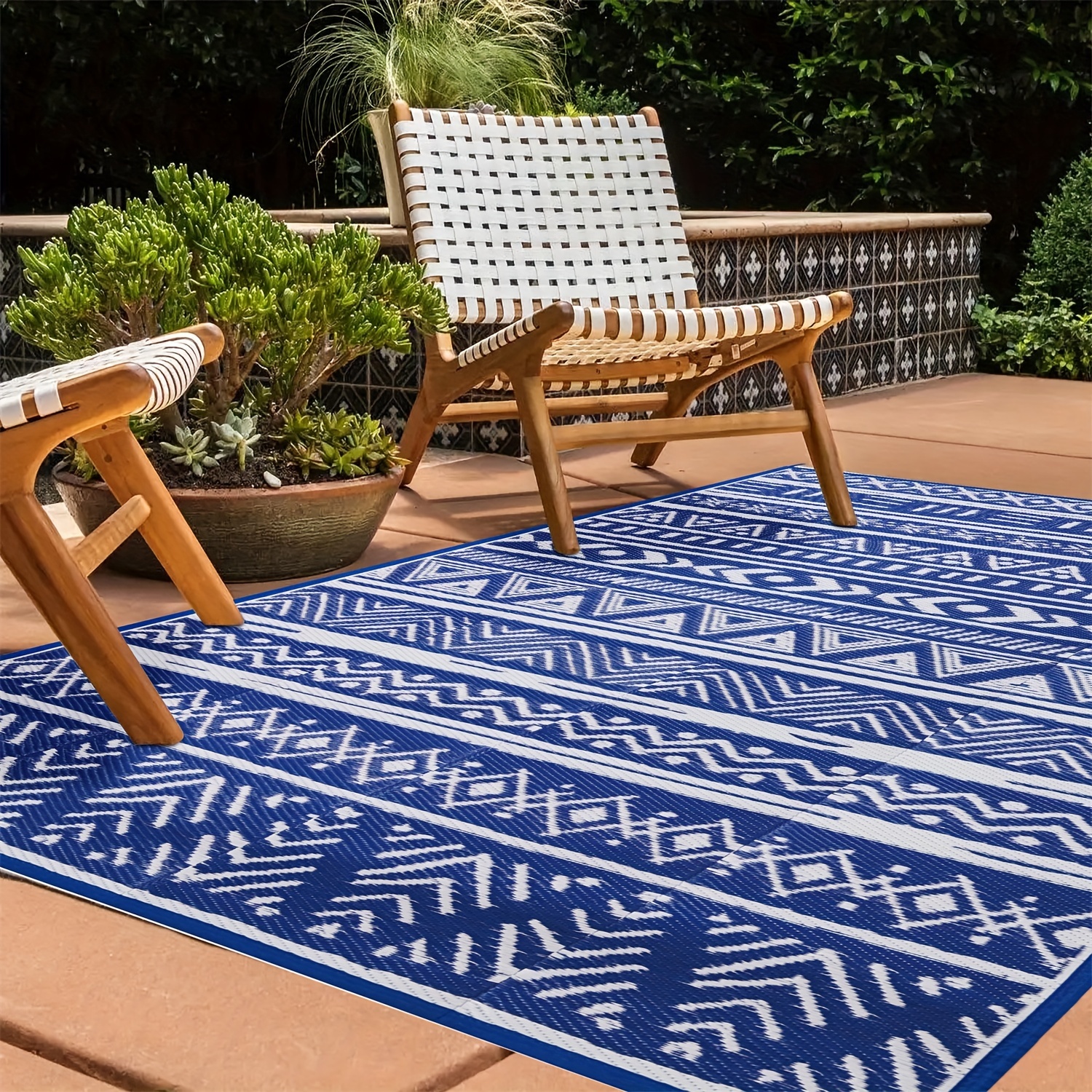 Upgrade Your Outdoor Space With A Waterproof, Uv-resistant Outdoor Rug -  Available In Multiple Sizes! - Temu