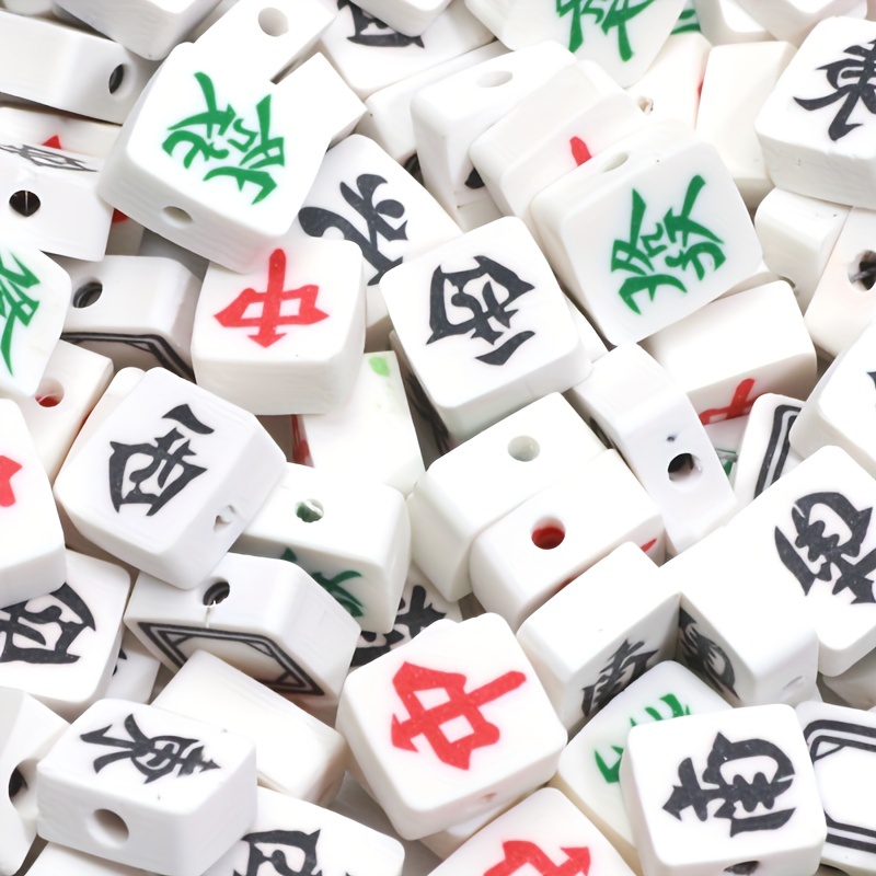 Acrylic Colorful Transparent Square Dice Beads Diy Mahjong - Temu