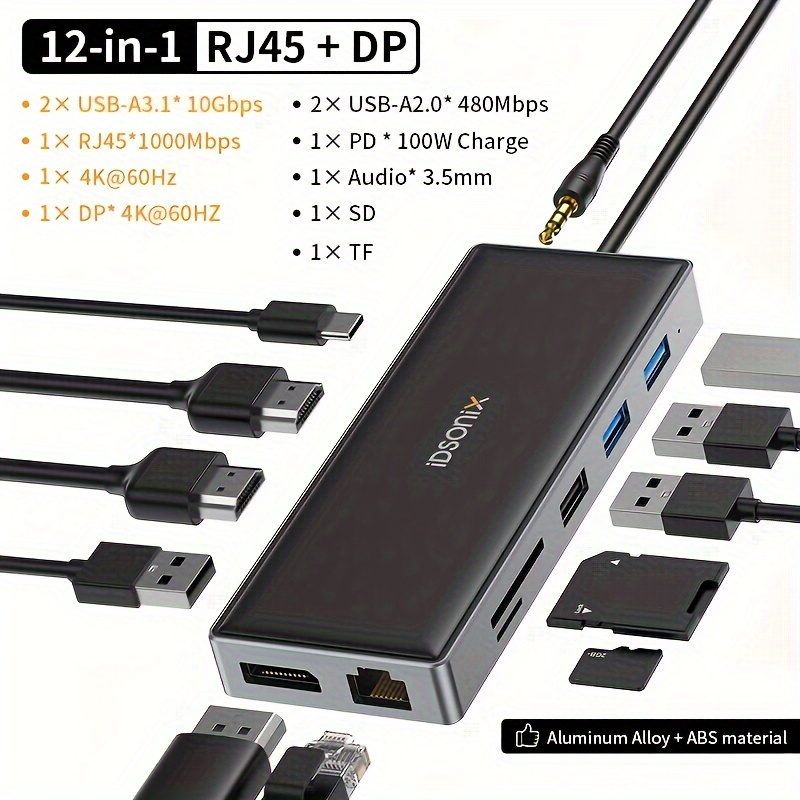 5-in-1 Type-C Multi Port Hub 4K 60Hz