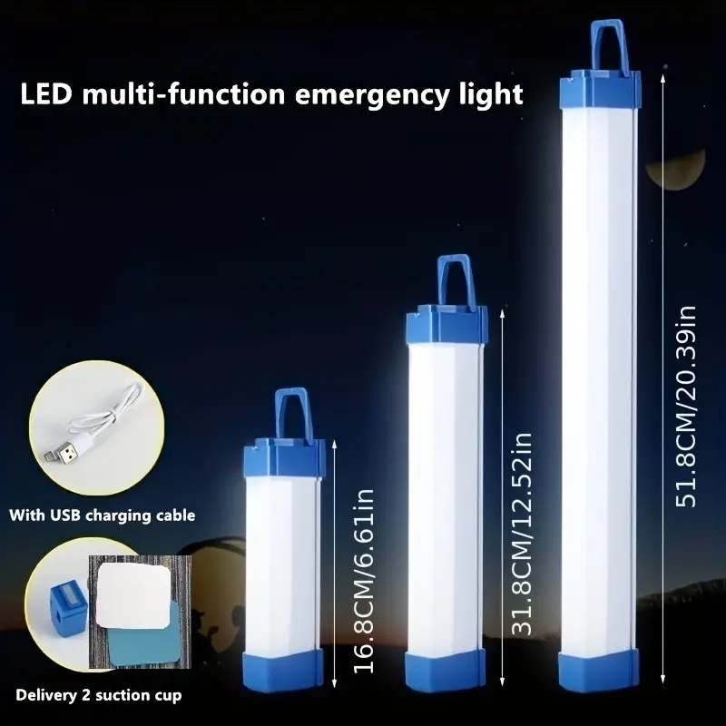 17cm- Led Emergency Light, Dc5v Usb Rechargeable Outdoor Camping Lamps For Home  Power Failure Work Light - Temu