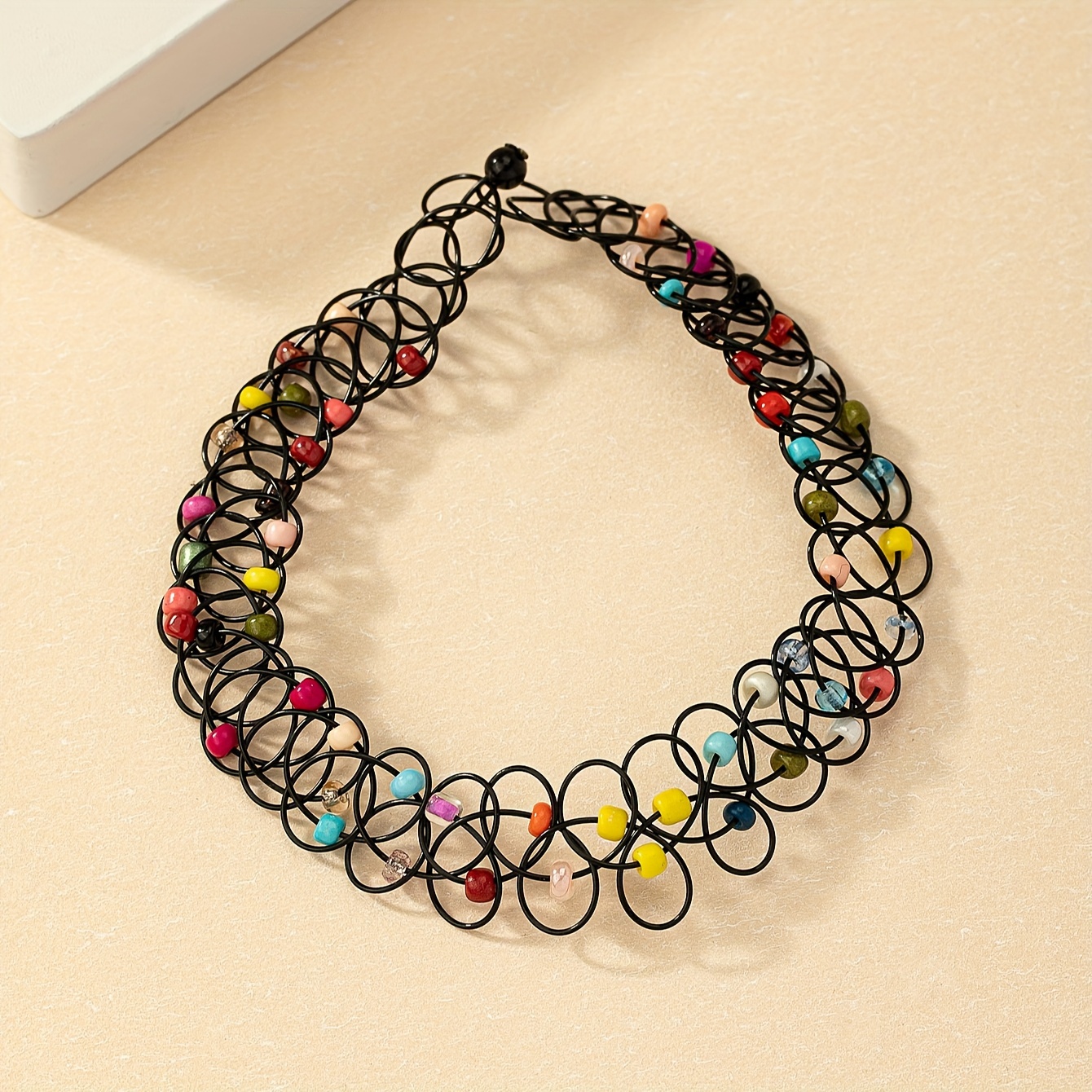 Vintage Colorful Fishing Line Choker Hollow Woven Necklace - Temu