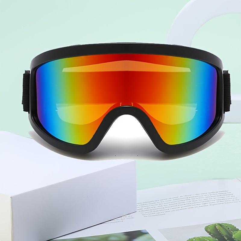 1pc Men's Polarized Sports Sunglasses, Colorful Lens Driving Fishing Glasses Ski Goggles,Temu