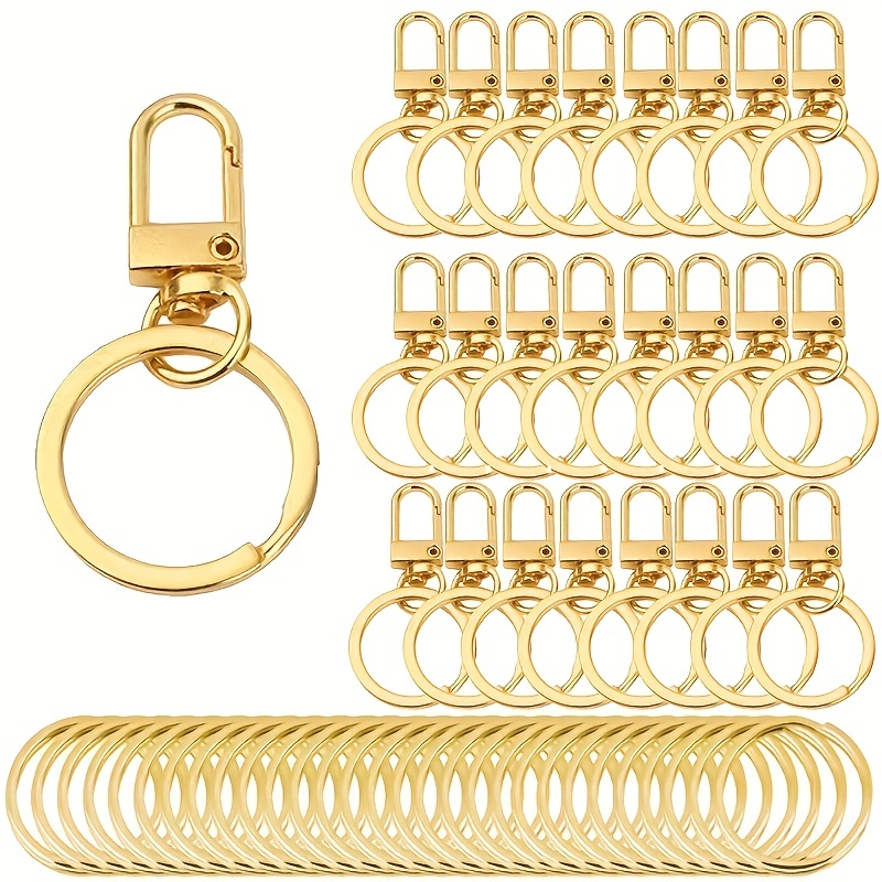 Swivel Snap Hooks With Key Rings For Keychain Making - Temu