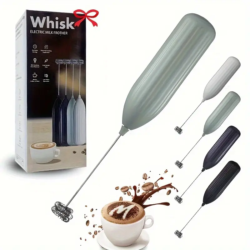 1pc electric milk frother mini milk foamer handheld electric whisk battery operated not included drink mixer hand mixer for coffee electric wireless blender for lattes cappuccino frappe chocolate portable foam maker for christmas gifts details 25