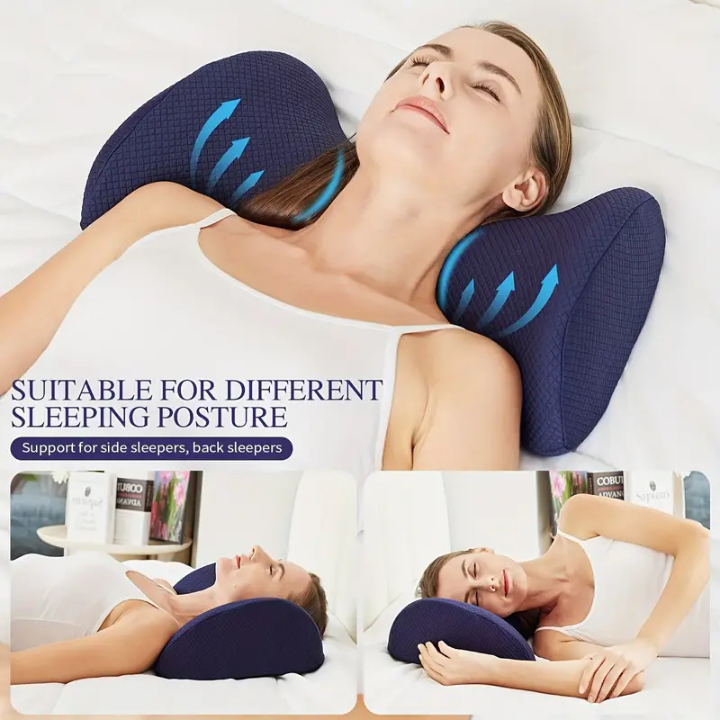 Neck Support Pillow, Lumbar Support Pillow For Sleeping, Memory Foam Back  Support Pillow For Lower Back Relax, Bed Waist Support Cushion Pregnant  Woman Hip Knee Spine Alignment Sciatic Nerve Relax - Temu