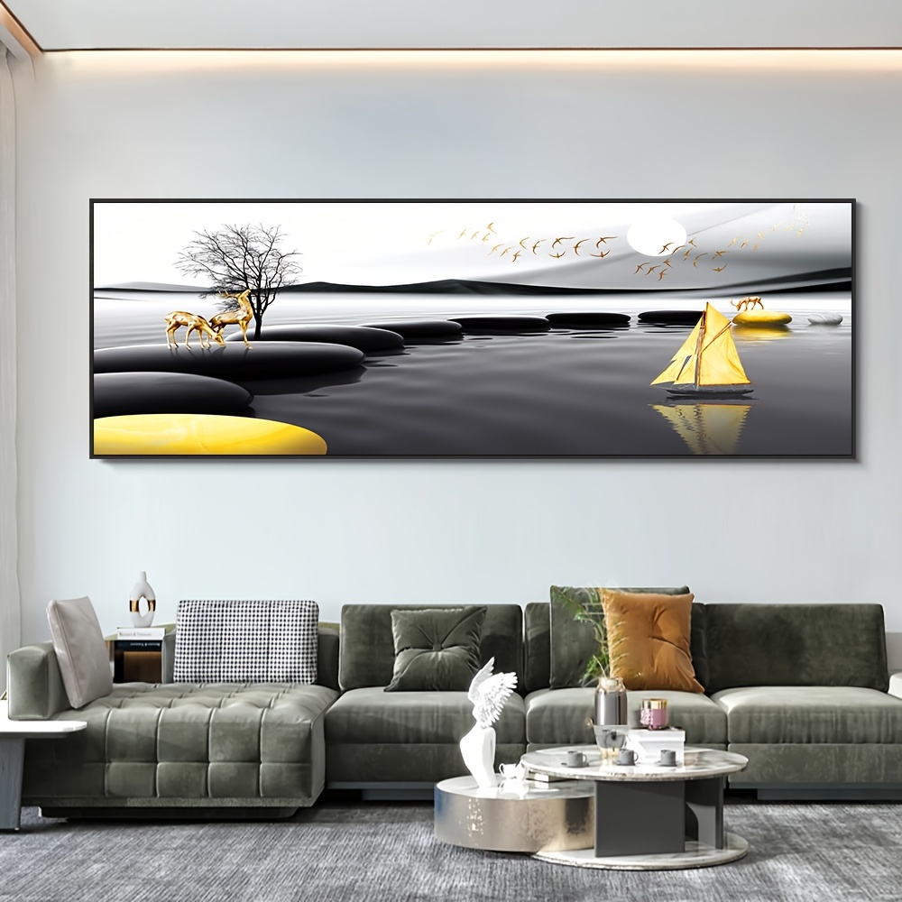 3pcs Black Grey And Gold Fluid Style Painting Set Canvas Art Posters and  Prints Cuadros Home