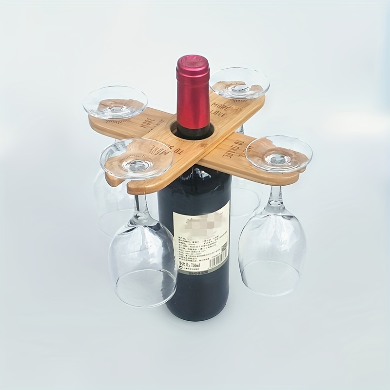  Soporte colgante para copas de vino, soporte para copas de  vino, soporte de madera maciza al revés, soporte para copas de vino montado  en el techo, estante para botellas de vino